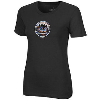 New York Mets Womens Majestic Official Logo Baseball T Shirt