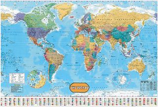 World Map Poster Mural Decorator Wall Map by NatGeo