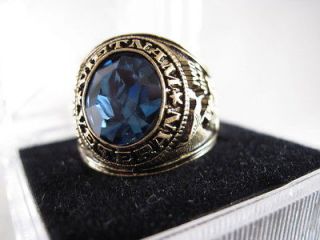 USMC Viet. Veteran ring closed back size 10 1/2 Blue stone 