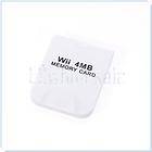 MB 4MB 4M Game Memory Card for Nintendo Wii Gamecube GC Games White