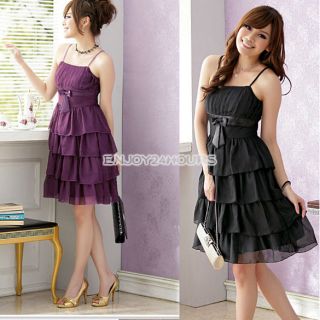 Maternity Formal Purple Black Evening Gown Cocktail Party Prom Dress 