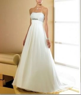   Rouched Wedding Bride Maternity Dress Evening Gown/ Satin Edge veil