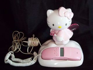 Hello Kitty Light Up Pink Angel Glow Corded Phone Telephone Caller ID