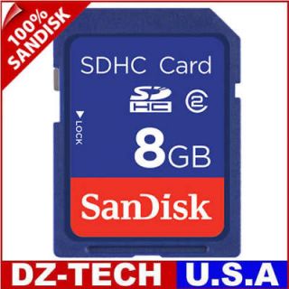 New SanDisk 8GB SD HC SDHC Class 2 Flash Memory Card 8G G 8 GB