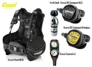 Cressi Start/XS Compact Diving Equipment Package Set   BCD/Reg/Oct/Co 