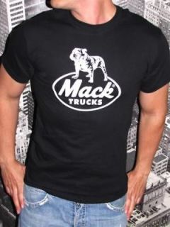 VINTAGE MACK TRUCKS BLACK LOGO TRUCKER T SHIRT XL