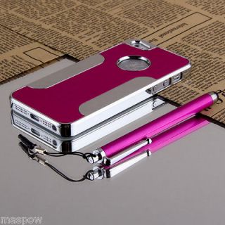 Rose Luxury Brushed Aluminum Chrome Hard Case For iPhone 5 5G 6th 