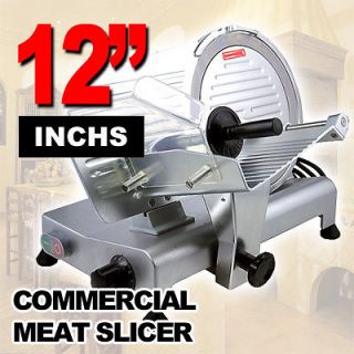 New 12 Commercial Electric 420W Frozen Meat Deli Food Slicer Cutter