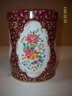 vintage floral tin in Collectibles