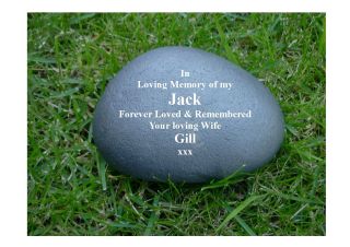Memorial Gift Personalised Pebble (Stone effect)