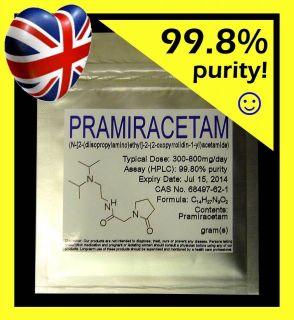 PRAMIRACETAM Powder 25g (0.88oz) * 99.8% pure * Better than piracetam 