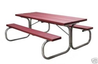 NEW METAL& MOLDED PLASTIC PICNIC TABLE COMMERCIAL PATIO