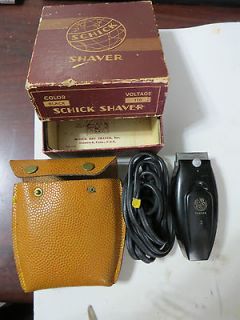 ANTIQUE SHICK ELECTRIC SHAVER IN ORIGINAL BOX, INSTRUCTION BOOKLET 