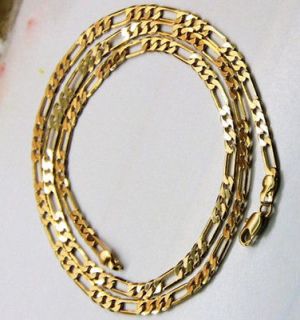 US. Unique Mens 18k Yellow gold filled jewelry necklace 23.6 chain 