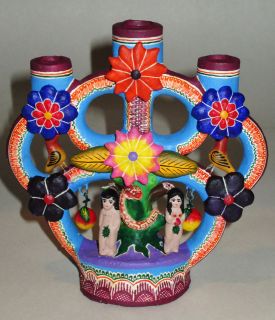 Mexican Tree of Life CandleHolder/A​dam & Eve  by Saul Montesinos 
