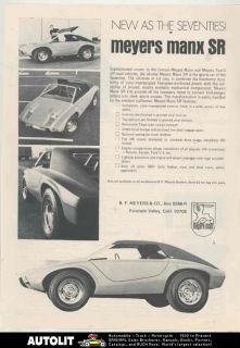 1970 Meyers Manx SR VW Kit Car Dune Buggy Ad