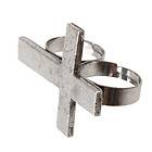 cool Wolf Fox double two finger connector ring Vintage