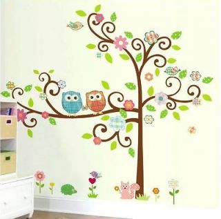 Large Scroll Tree Wall Decal Art Vinyl Nursery Stickers Removable Baby 