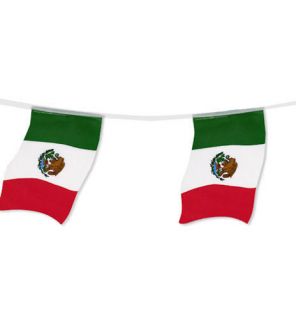 4m Mexican Flag Bunting Cinco De Mayo Decoration