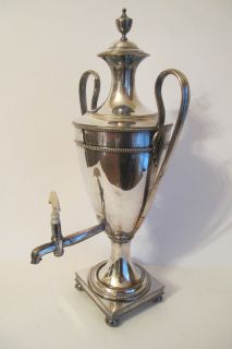   PLATED ON CAPPER ANTIQUE MINIATURE TEA URN,VERY BEAUTIFUL AND REAR