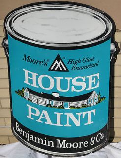   Moore & Co. House Paint Can Enamel Over Metal Advertising Sign