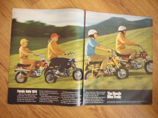 1970 Honda Mini Trails Motorcycle Scouters Ad Family Rally 1970