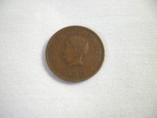 1946 Mexican Cinco Centavos/5 Cent Coin