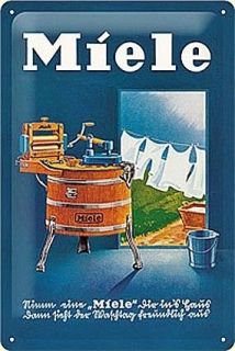 Miele Washing Machine vintage ad. embossed metal sign (na 2030)