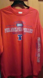 Philadelphia Phillies Adult MLB long sleeve T shirt ESTABLISHED 1883 