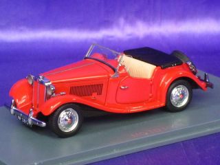 MG TD MK II 2 NEO 43801 143 NEW RED FINE RESIN MODEL CAR