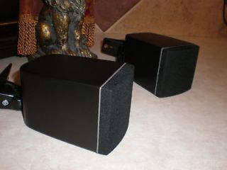 NEW BLACK Cube Satellite Surround Theater Speakers and 2 Mounts FIT 