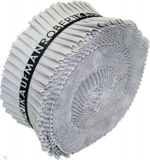 Kona Cotton Solids Ash Roll Up Jelly Roll 40   2.5 Inch Strips, One 