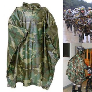 New MILITARY WATERPROOF RAIN PONCHO camo army smock jacket HOODED RAIN 