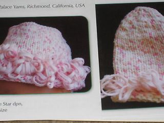   newborn Loopy baby hat and mittens knitting pattern CRAFT NOT MADE