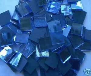 100 OCEAN BLUE Mirrors Glass Mosaic Tile Supplies Craft