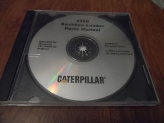 OEM Caterpillar 430D Backhoe Loader Parts Catalog Manual CD Disc 