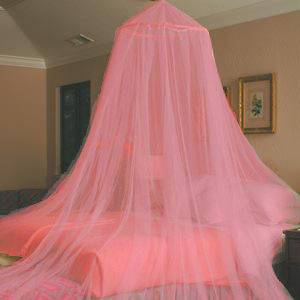 PINK BED CANOPY MOSQUITO NETTING FITS TWIN   QUEEN
