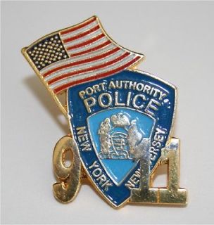 NEW 9 11 NY NJ PORT AUTHORITY w/ FLAG HAT / LAPEL PIN NIP