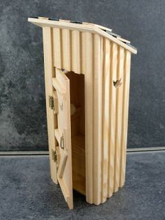MINIATURE OUTHOUSE ART DECO HANDCRAFTED HIGHLY DETAILED MUST SEE