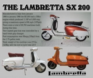 LAMBRETTA SX 200 SCOOTER MOUSE MAT LIMITED EDITION XMAS