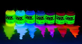 Blacklight Watercolor Paint / Ink (7 Color Pack)    UV Fluorescent 