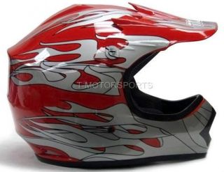 New Youth Kids Motocross Motorcross MX ATV Dirt Bike Helmet Spider Red 