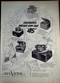 1950 RCA Victor 45 Phonograph for Christmas vintage ad