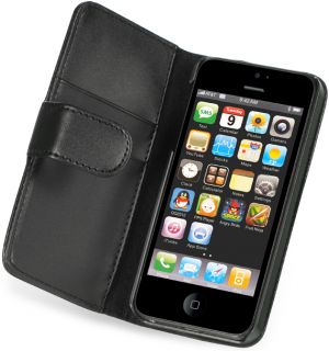 LUXMO BLACK DOLCE WALLET CREDIT CARD ID HOLDER CASE FOR APPLE iPHONE 