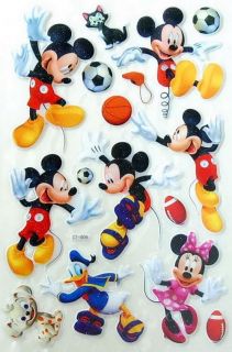 Mickey Minnie Mouse 3D Room Wall Glass Car Foam Decor Wallpaper 