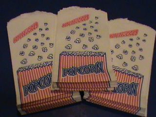 POPCORN BAGS 50 PCS 1.5 OZ OUNCE THEATER PARTY MOVIE ( SAME DAY 