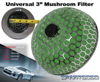 Mushroom Air Filter Green Intake/Turbo/S​uper charger (Fits 