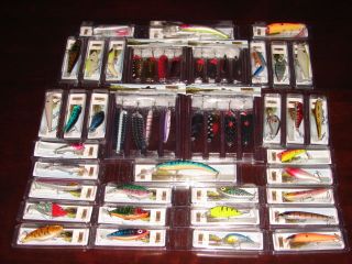   48 New in the Box Bass Trout Musky Fishing Crankbait and Spoon Lures