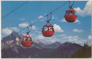 Banff National Park Canada Postcard Cable Car Lift on Mount Norquay 