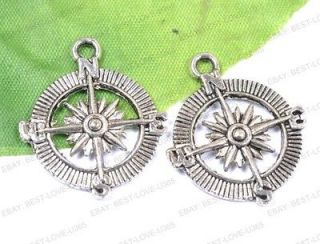 Wholesale 20pcs Tibetan Silver Compass Charms Pendant 29MM BE49